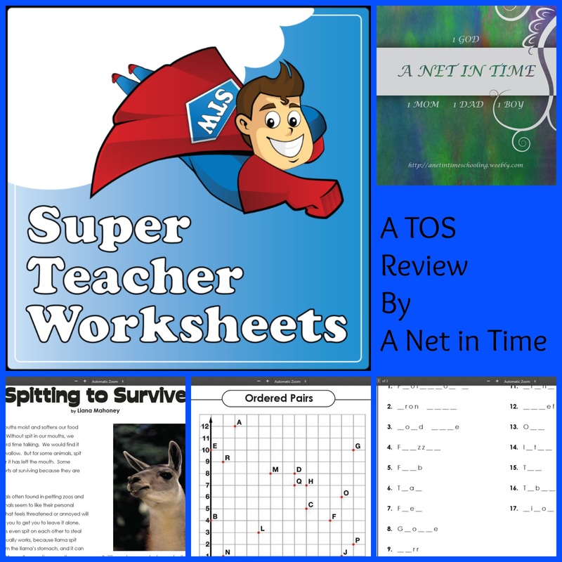 Review Super Teacher Worksheets A Net In Time Schooling